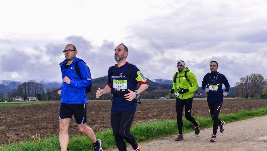 Con Diego, Nèstor y Xavi durante la TrailWalker